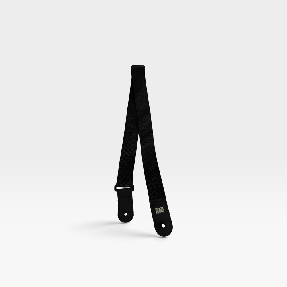 Rock Band Guitar Strap Unisex OS Black Nylon Adjustable Gaming Accessory
